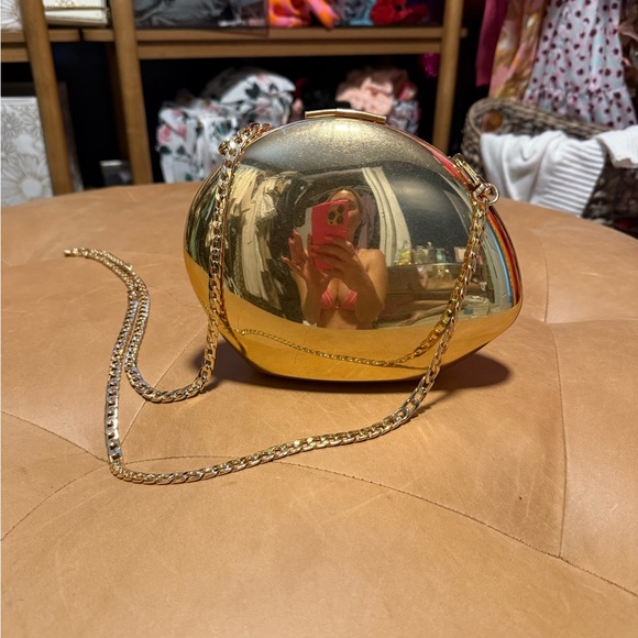 Metallic Gold Box Bag - Picture 5 of 5